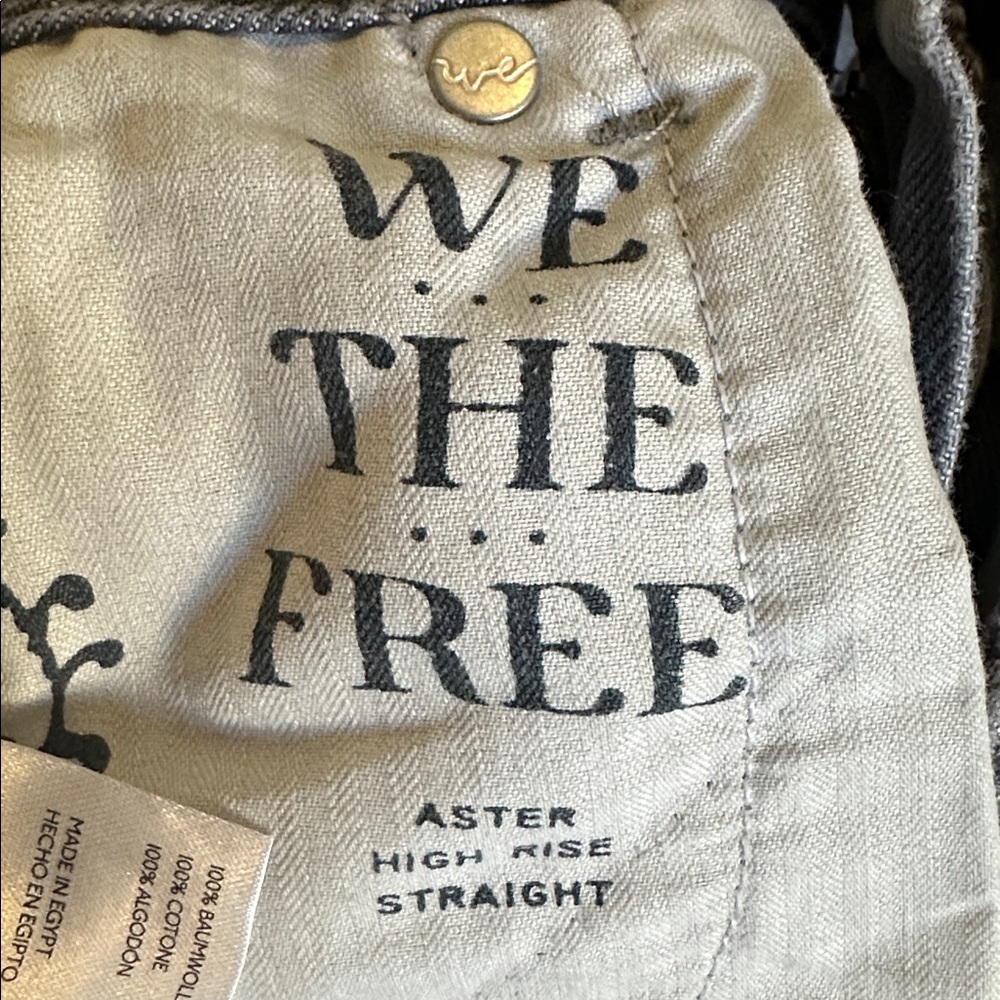 We The Free, Aster High Rise, Straight-Leg Jeans, size 26, grey. - Picture 5 of 6